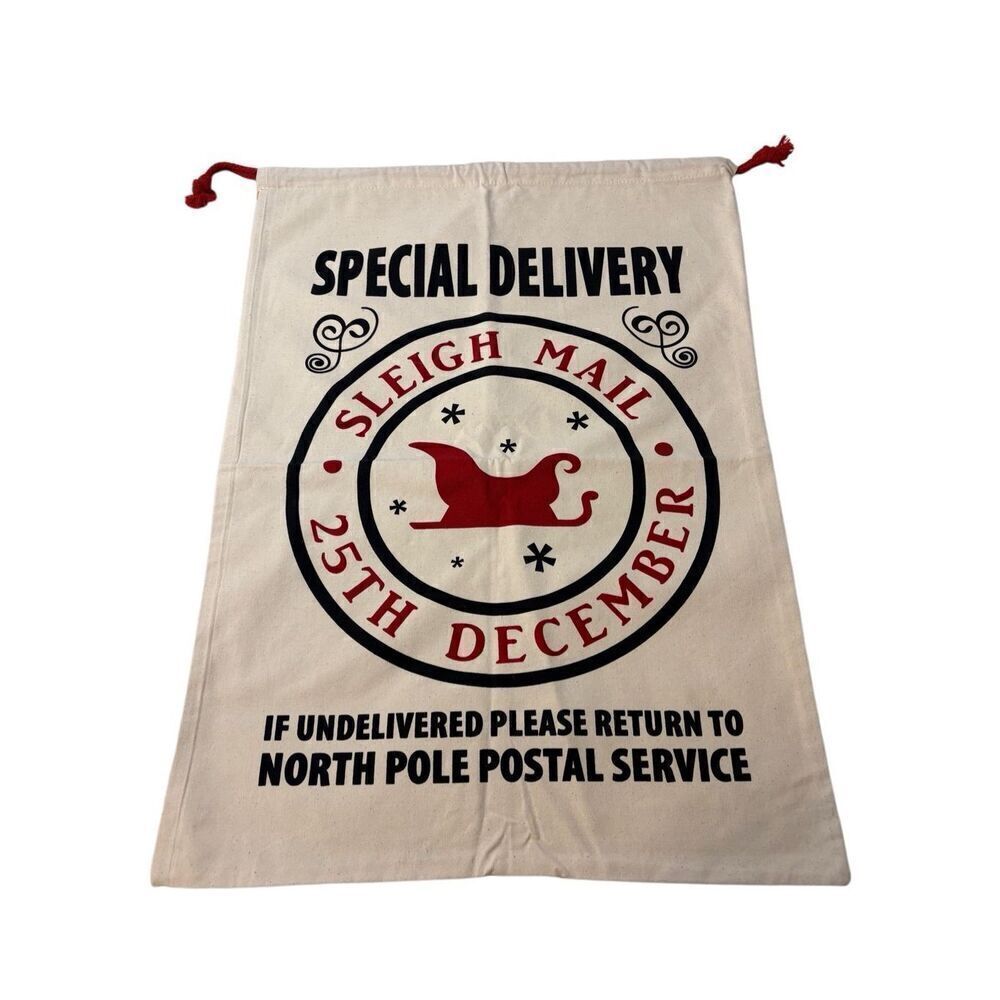 NWOT large canvas Christmas Santa sack